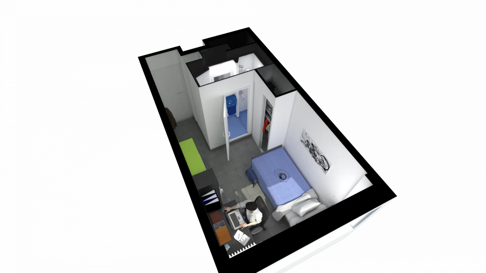 Conception 3D Chambre école des mines