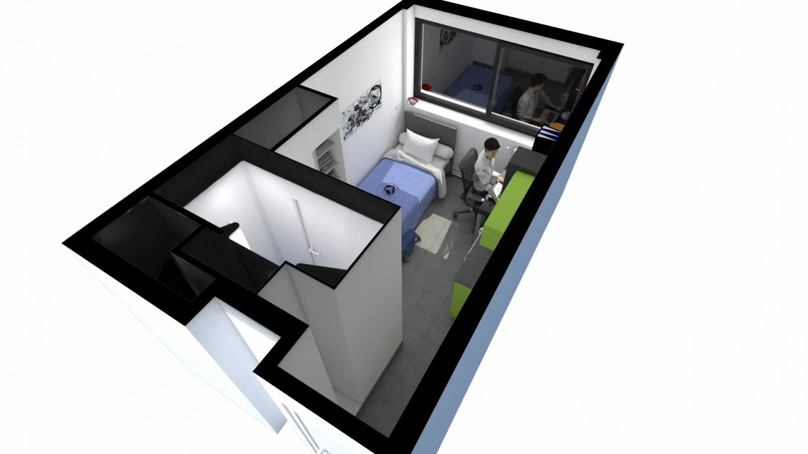 Conception 3D Chambre école des mines