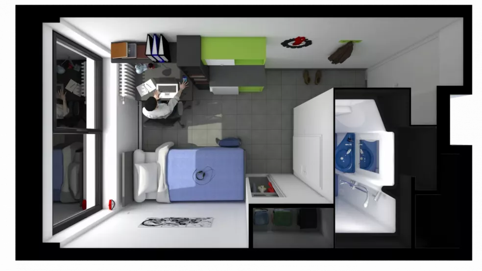 Conception 3D Chambre école des mines