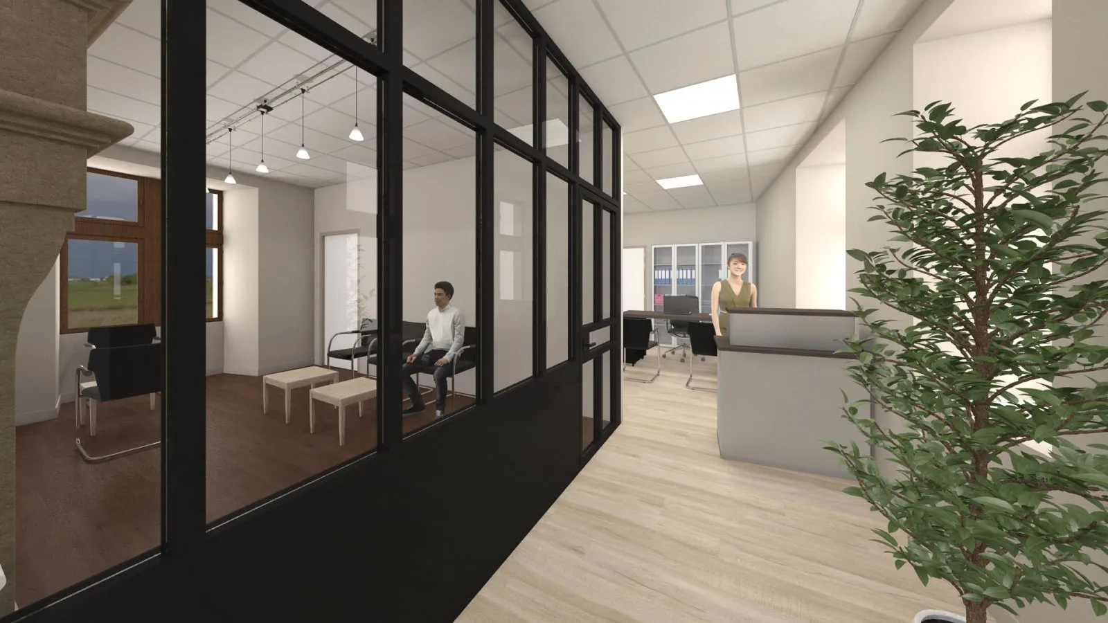 Conception 3D Chambre notaire