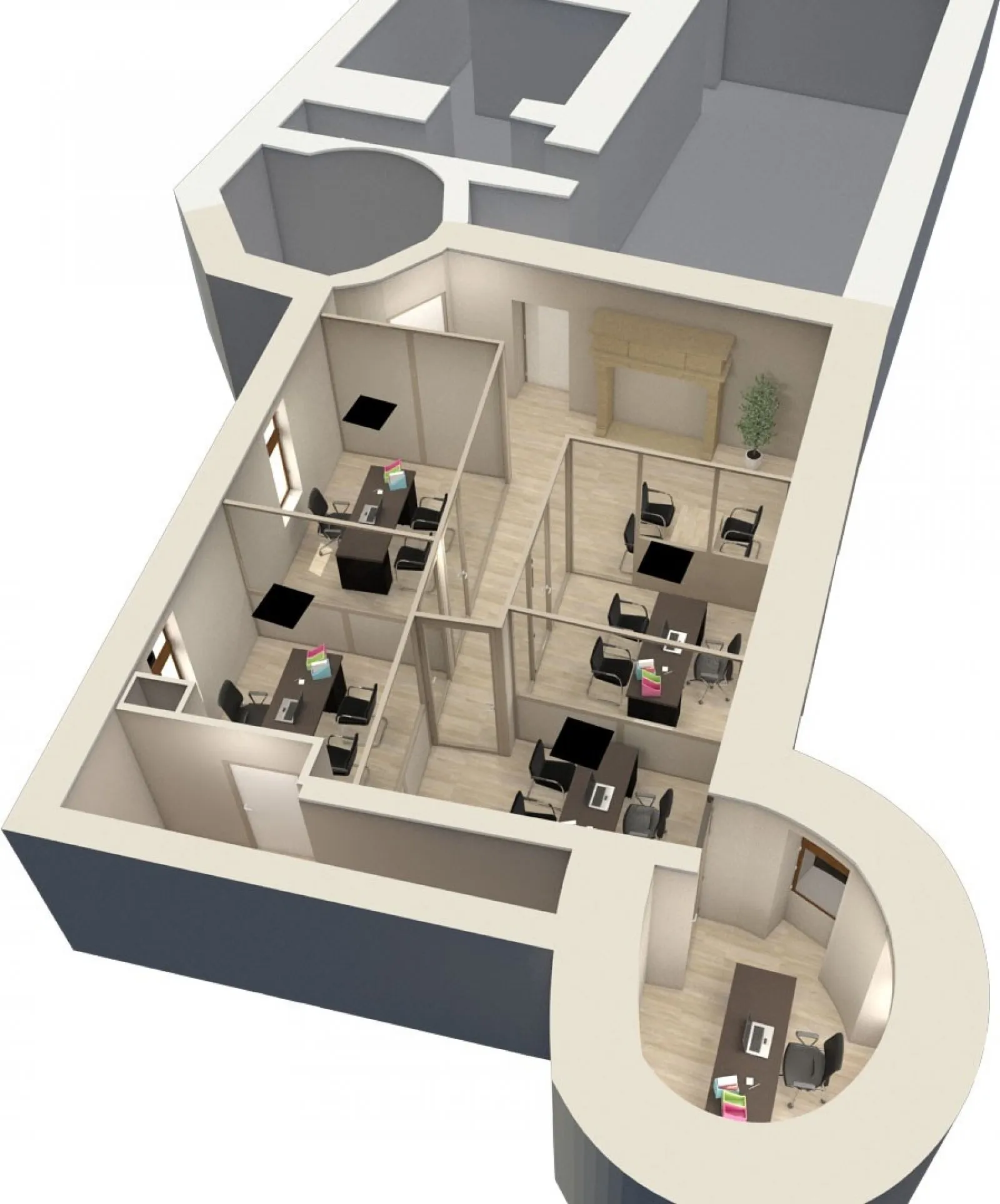 Conception 3D Chambre notaire