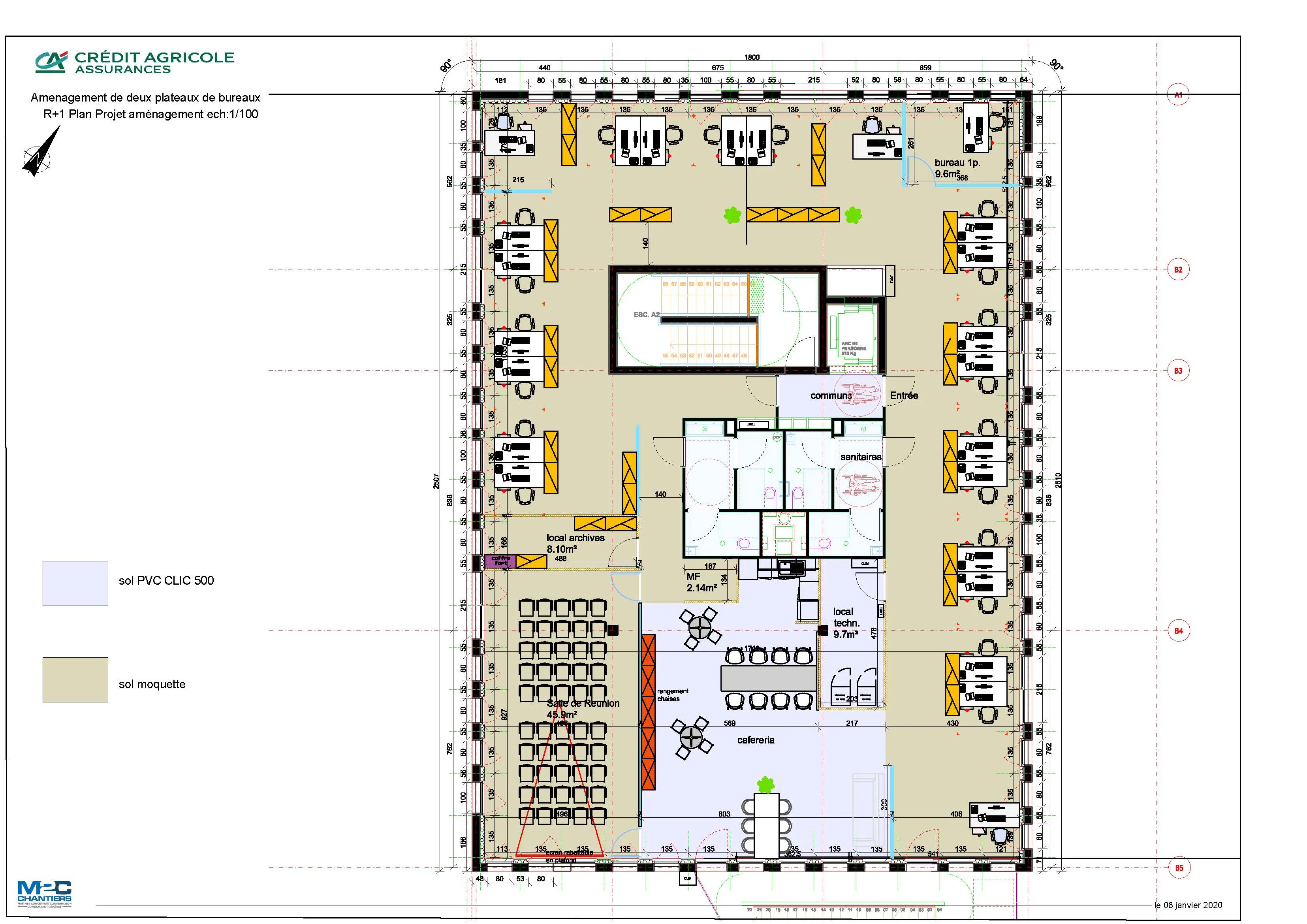 Plan aménagement intérieur Pacifica