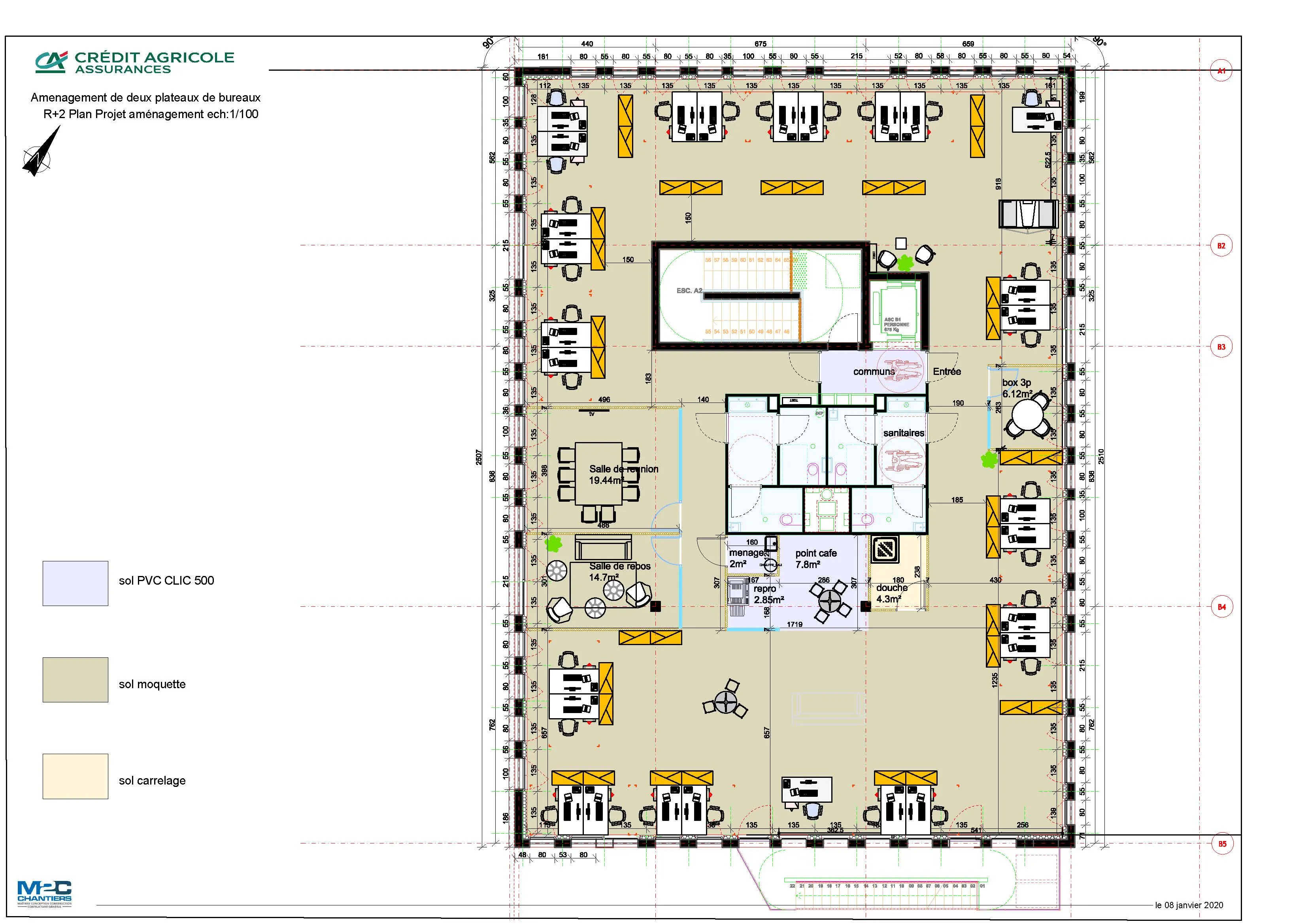 Plan aménagement intérieur Pacifica