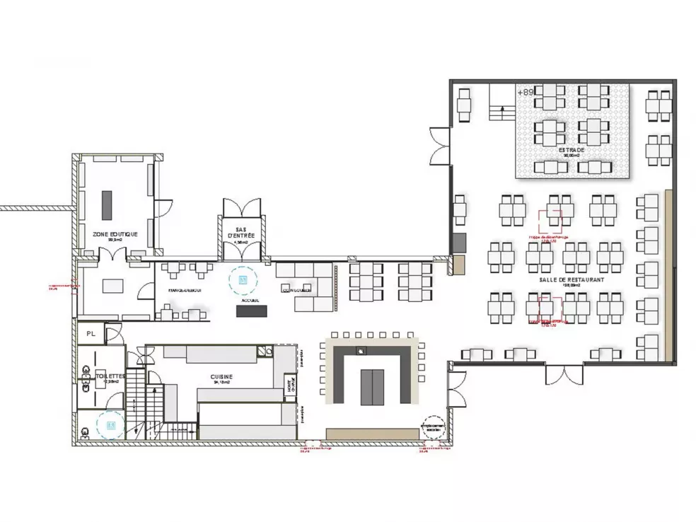 Brasserie Le VIP - Conception Plan