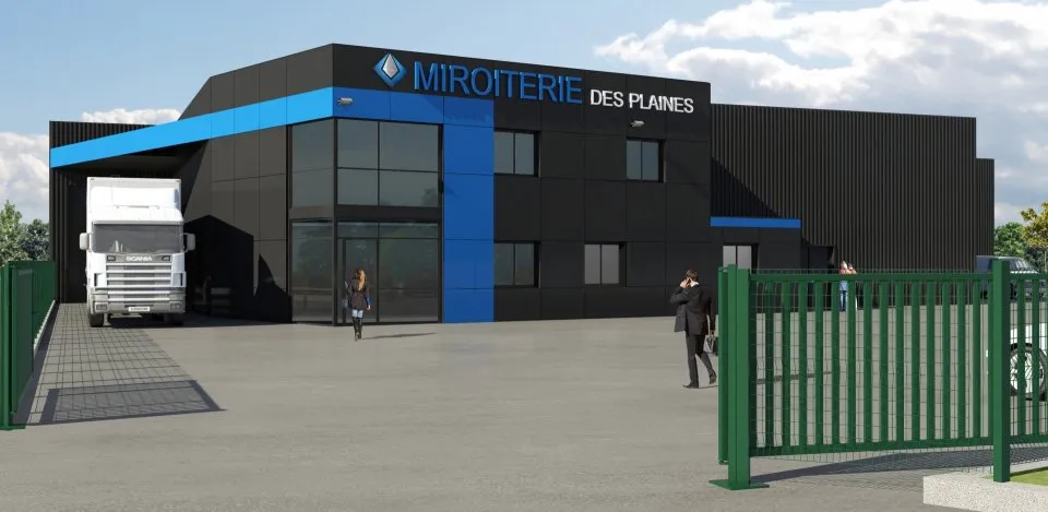 Conception 3D de la miroiterie des plaines