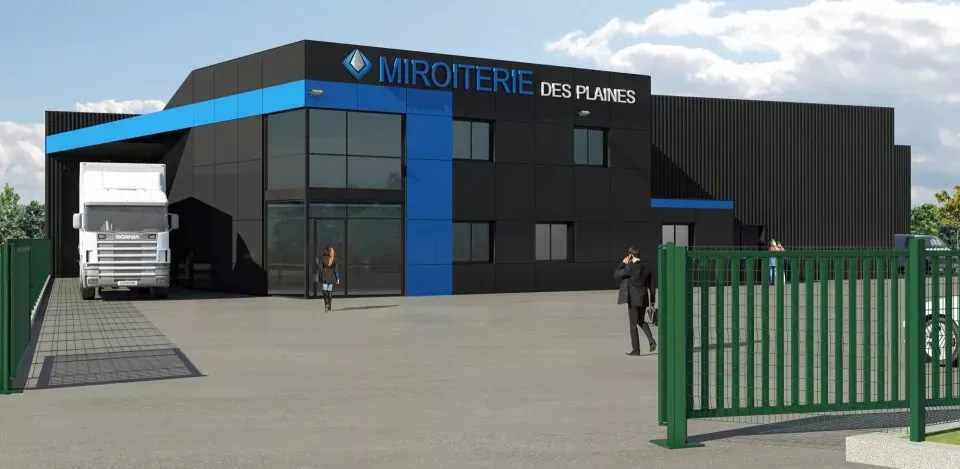 Conception 3D de la miroiterie des plaines